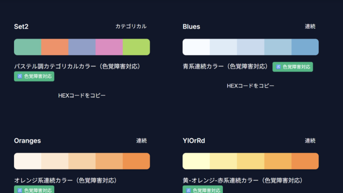 カラーパレットショーケース